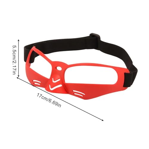 Dribbling Goggles Basketball 2PCS Lightweight Player Glasses - Basketball Practice Accessories for Youth Adults Kids - color: Red
