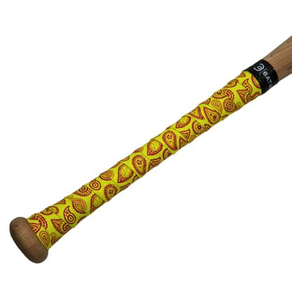 Bat Grip Tape for Baseball - Softball Precut and Pro Feel Bat Grip Tape Replacement - color: Pink Paisley