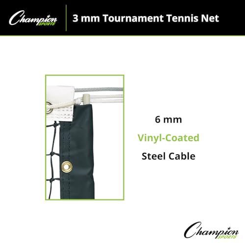 Champion Sports3.0 mm Tournament Tennis Net - size: 3mm