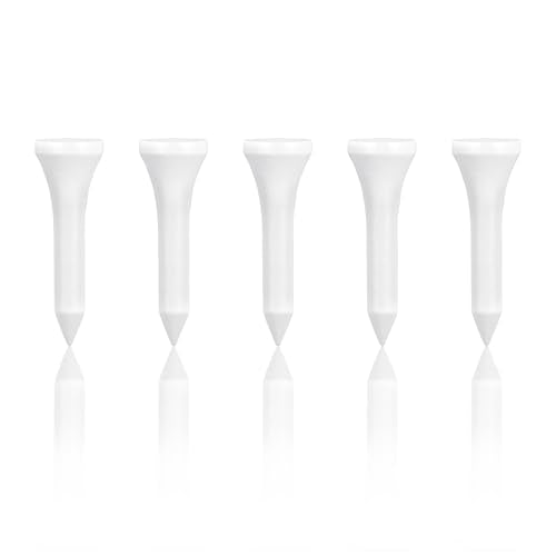 Wooden Golf Tees 3-1/4", 2-3/4", 1-1/2" Available,100 Count (Natural Color, White, Black, Blue, Red, Pink) - color: White, size: 1 1/2 inch