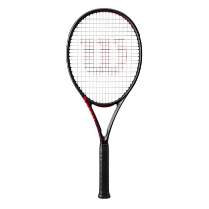 Wilson Clash 100 V3 Strung Adult Performance Tennis Racket - Grip Size 3-4 3/8", Strung with Sensation 16 Natural at Mid Range Tension - size: Grip Size 3 - 4 3/8"