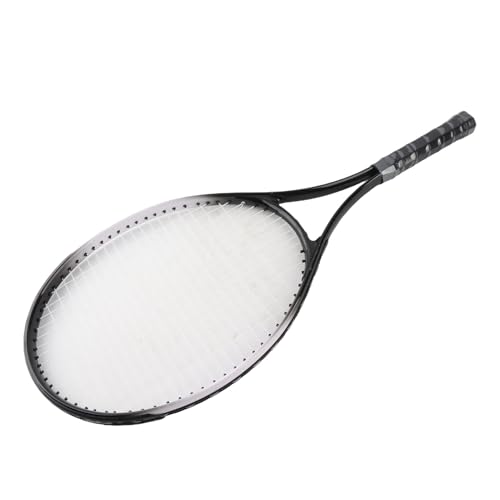 Drfeify 27 Inch Tennis Racket with Lightweight Aluminium and Ergonomic Handle for Adults and Beginners - color: Black