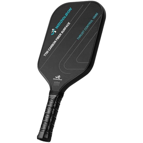 Pickleball Paddles, Multi-Layer T700 Textured Carbon Fiber Pickleball Paddle, 2-Types of Thickenesses, Strong Power and Spin Surface, USAPA Approved Carbon Fiber Surface Pickle Ball Paddle
