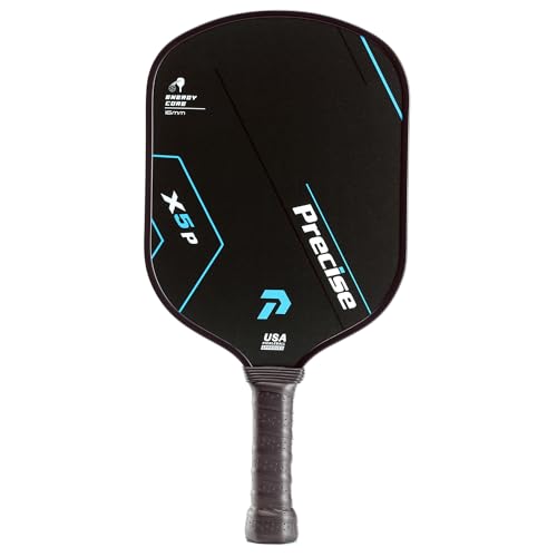 Precise Carbon Fibre Pickleball Paddle – USAPA Approved – Honeycomb Core – Smooth or Textured Surface Options – Comfort Grip – Indoor & Outdoor Racket - color: Blue, size: Smooth (Power & Speed)