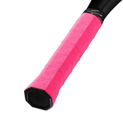 Supacaz SupaSuave Neon Pink Tennis Overgrip - Racket Dry Overwrap - Racquet Grip Tape - Over Grip Wrap - 3pk