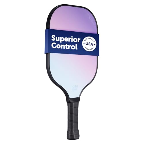 Sport Squad Pickleball Paddles Set of 2 and Single Paddles - Lightweight, Durable & High-Performance Playability - Enhanced Grip & Power - USA Team-Developed Rackets, Sets & Accessories for All Levels - color: Single | Control Paddle | Cotton Candy