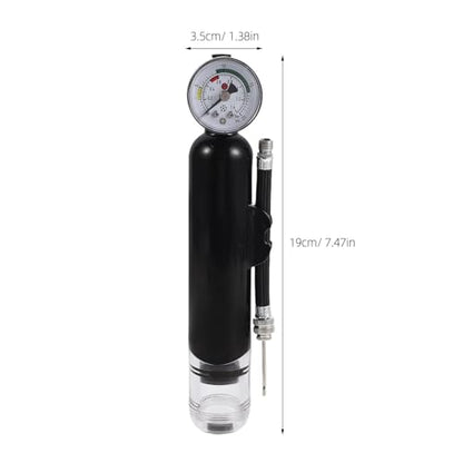1 Set Ball Pump with Pressure Gauge - Sports Ball Inflator - Flexible Hose Air Pump with Inflation Nozzle for Basketball, Football, Soccer, Volleyball