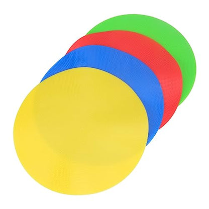 Garneck 4pcs Reusable Markers for Soccer Training Football Marker Dishes Red Yellow and for Drills and Exercises