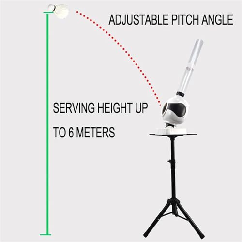 Badminton Serving Machine, Automatic Badminton Launcher, Badminton Trainer Robot with Intelligent Remote Control, for Home Solo Practice and Competition Training,A - size: A