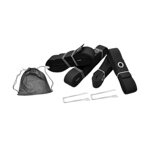 4X Professional Beach Volleyball Lines for Sand Volleyball Boundary Cords Match Practice 8 M 16 M for Park Backyard Grass - color: Black