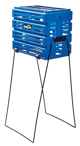 Tourna Ballport Deluxe Tennis Ball Hopper with Wheels - style: Blue