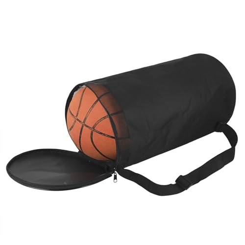 Professional 2 Basketballs/Volleyballs/Footballs Equipment Bags Waterproof Oxford Sports Duffel Bags Lightweight Portable Gym Tote Ball Storage Bag Organizer Backpack Carrier Holder - color: Black