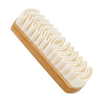 Suede Shoe Brush and Eraser,2 in 1 Scrub Suede Shoe Brush, Rubber Polish Eraser with Soft Plastic Bristles for Nubuck Cleaning (Wood Handle/1pcs) - color: Wood Handle/1pcs