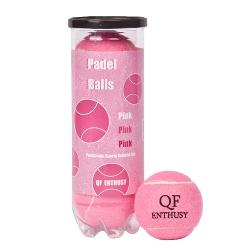 Tennis Balls, 3 Pack Colored Tennis, Suitable for Beginner, Training, Practice Sessions, Single Can - color: Peony Pink