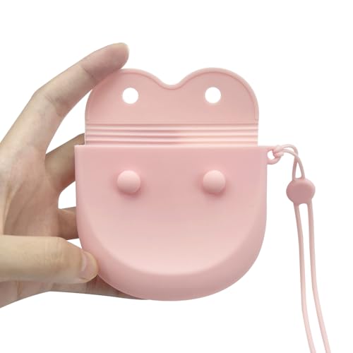 1PC Silicone Retainer Case with Lanyard, Cute Vent Holes Denture Box, Mouth Guard Case Travel Holder for Girls, Women, Men (Pink with Lanyard) - color: Pink with Lanyard