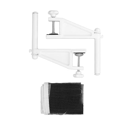 Table Tennis Net and Post Set, Portable Folding Adjustable Table Tennis Net with Screw On Clamp, Durable Plastic Mesh for Indoor Outdoor Play