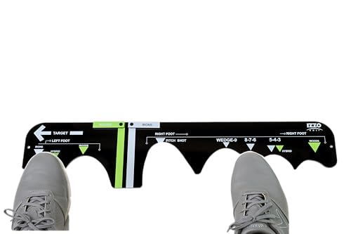 Izzo Golf Sure Stance Golf Swing Training Aid -Ball Position Trainer - style: Right Handed