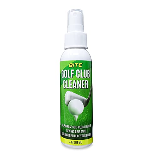 Lifestyle Basics Bite Golf Club Grip Cleaner Spray | Keeps Clubs, Irons, and Drivers Clean | Use With Cloth, Brush, or Bottle Brush Refill | Restore Grip Tack