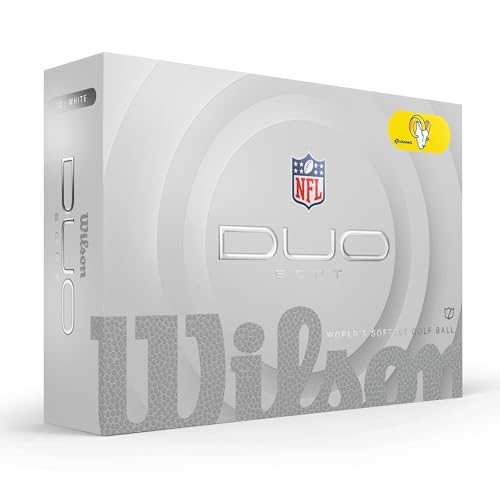 WILSON 2025 Duo Soft NFL Golf Ball - 12 Balls, White, Atlanta Falcons - color: Los Angeles Rams