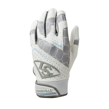 Louisville Slugger Youth Genuine 2.0 Batting Gloves - color: Team White, size: Medium