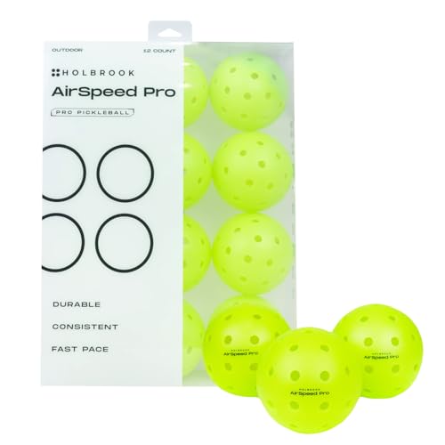 Holbrook Outdoor Pickleball Balls, Accessories, Soft Plastic Outdoor Balls, Professional Pickleball Gear - size: 12 Pack
