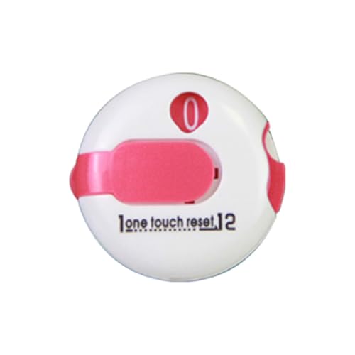 Golf Score Counter with Reset Button & Clip, Easy Attach to Golf Glove, Portable Stroke Tracker for Golf Games - color: White + Pink, size: 1 Pack