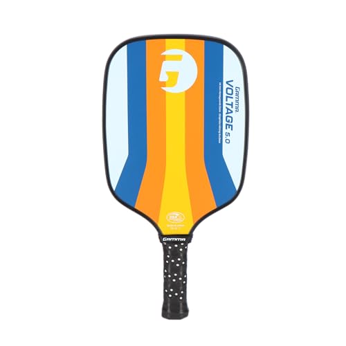 GAMMA Pickleball Paddles, Quantum Series, Micron 5.0, Neutron 5.0, Voltage 5.0, Atomic 5.0, USAPA Approved, Graphite Pickleball Paddle, Polypropylene Core, Honeycomb Grip, Great Feel, More Control - style: Voltage 5.0