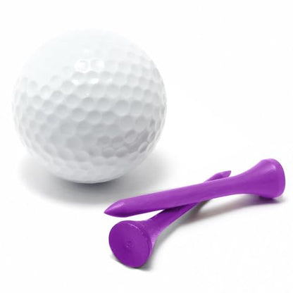 Wooden Golf Tees 3-1/4", 2-3/4", 1-1/2" Available,100 Count (Natural Color, White, Black, Blue, Red, Pink) - color: Purple, size: 2 3/4 inch