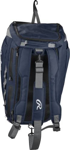 Rawlings | MACH Hybrid Backpack/Duffle Equipment Bag | Baseball & Softball | Multiple Colors - color: Navy