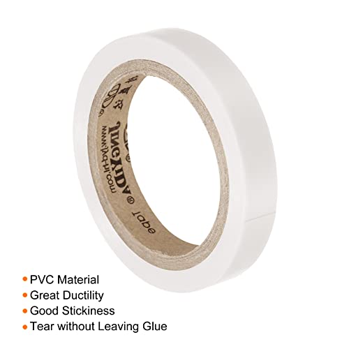 PATIKIL Grip Finishing Tape, PVC Racquet Finishing Tapes Racket Accessories Sticky Seal for Tennis Badminton - color: White