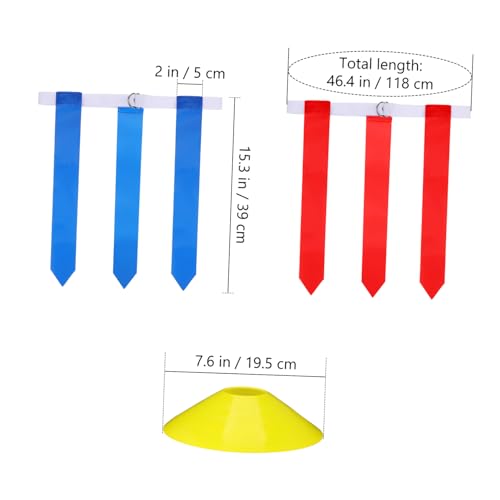 Totority 16Pcs Flag Football Training Set Belts Durable Cones for Adults Hook and Loop Design Includes Storage Bag for Beginners