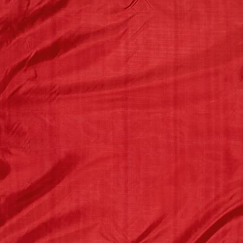 Red Color Guard Flag, Curved Rectangle Solid Color Flag for Practice, Made of Easy to Clean Polyester Habutai