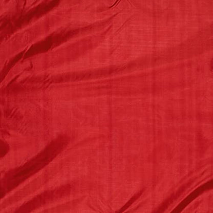 Red Color Guard Flag, Curved Rectangle Solid Color Flag for Practice, Made of Easy to Clean Polyester Habutai