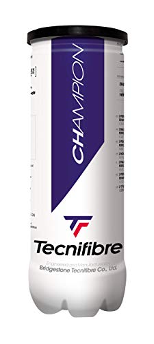 Tecnifibre Champion Tennis Ball (3-Ball) Can - Featuring Enduro Code Technology for Enhanced Durability and consistent Feel.
