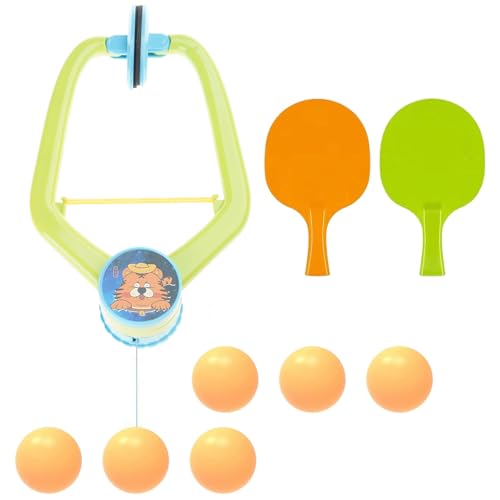 Hanging Table Tennis Trainer Set Door Ping Pong Game for Kids with Racket & Ball Adjustable Set