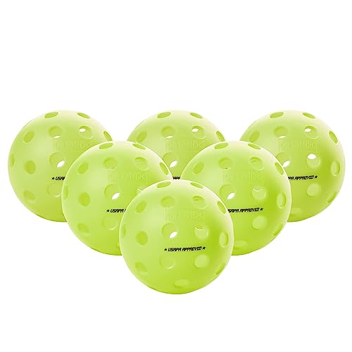 Onix Popular Fuse G2 Outdoor Pickleball Balls | The Balls Offer Superior Balance and a consistent Feel. 6 Pack – Neon Green
