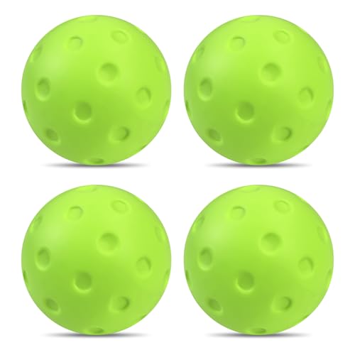 MYKUJA Foam Pickleball Balls, Silent Foam Balls for Tennis and Pickleballs Practice, Indoor Pickleball Ball Outdoor for Noise Reducing, 4 Pack
