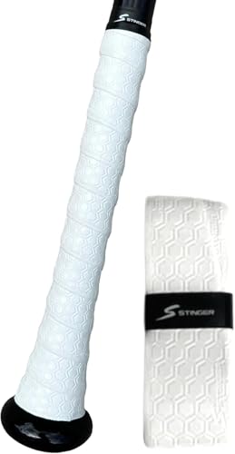 Stinger Sports Premium Polymer Bat Grip (Baseball and Softball) - color: 3-Pack: Red/White/Royal Blue