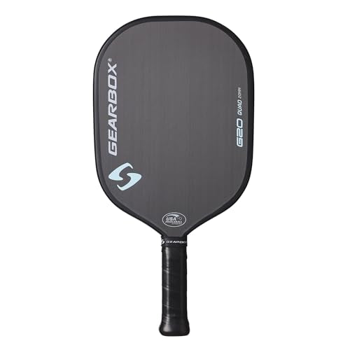 Gearbox G20 Pickleball Paddle – 20mm Honeycomb Core, Raw Carbon Fiber Surface, One-Piece Molded Construction – Control, Spin & Power – Lightweight 8.0 oz Paddle for All Skill Levels