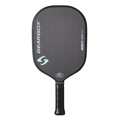 Gearbox G20 Pickleball Paddle – 20mm Honeycomb Core, Raw Carbon Fiber Surface, One-Piece Molded Construction – Control, Spin & Power – Lightweight 8.0 oz Paddle for All Skill Levels