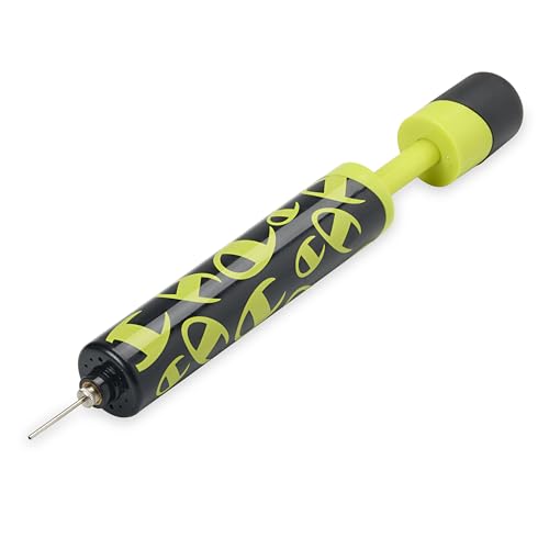 Champion Replacement Ball Pump with Metal Inflation Replacement Needles for Sports Balls with Compact Case, Compatible with Most Pumps for Basketball, Soccer, Football, Volleyball & Yoga Balls - color: Evening Primrose/Black, style: Dual Action