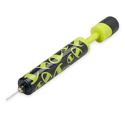 Champion Replacement Ball Pump with Metal Inflation Replacement Needles for Sports Balls with Compact Case, Compatible with Most Pumps for Basketball, Soccer, Football, Volleyball & Yoga Balls - color: Evening Primrose/Black, style: Dual Action