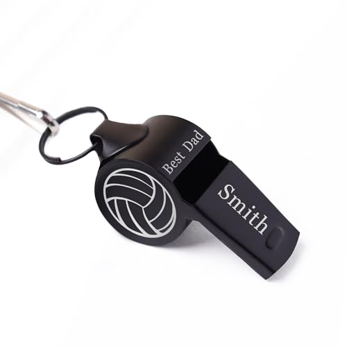 EDSG Personalized Whistle for Coaches, Engraved Whistle with Lanyard, Baseball Soccer Football Coach Gifts for Men, Women, Teacher, Appreciation Referee Whistle Sports Lover Coach - color: Black, size: Design 2