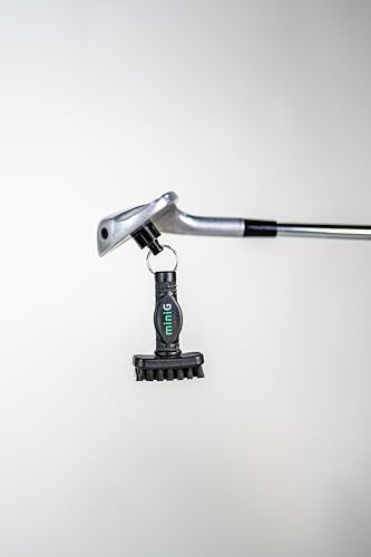 miniG by Grooveit, Golf's #1 Brush, The Dry Scrubber Golf Club Brush, Compact Golf Club Cleaner with Detachable Magnet, Heavy-Duty Nylon Bristles, 3-Year Warranty, Used on All Pro Tours, Veteran Owned