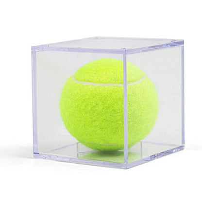ChalkTalkSPORTS Square Acrylic Display Case | Tennis Ball Holder | Single