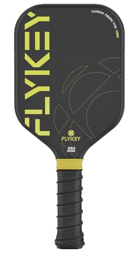 FLYKEY Pickleball Paddles, T700 Carbon Fiber Pickleball Paddle with a 16mm Shark Power Polymer Core, USAPA Approved Pickle Ball Paddle, Strong Spin and Power Surface,Strong Shock Absorption - color: T700-color01