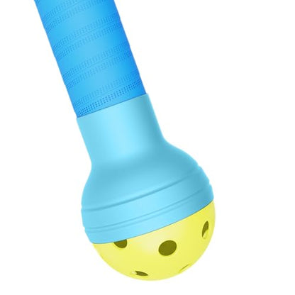 Great Call Athletics Pickleball Picker 2 Pack Ball Retriever Picker Upper Pickle Grabber Universal Suction Paddle Grip Carbon - color: Light Blue
