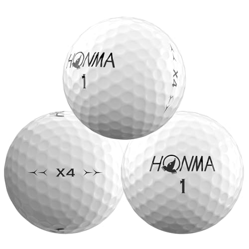 Honma 2024X4 Golf Balls, 4-Layer Tour-Grade Golfballs,Precision Spin Control,Increased Distance with Soft Feel,Perfect for Men Women Beginner Amateur Golfer,1 Dozen