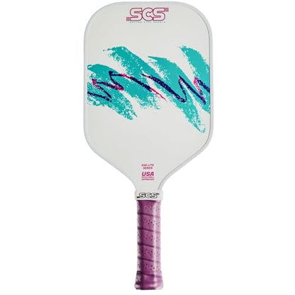 SCS Carbon Fiber Pickleball Paddle – USAPA Approved 2024 – Lightweight, Enhanced Spin, Sure-Grip Handle – Evo-Lite Series for Intermediate Players - color: Nostalgia