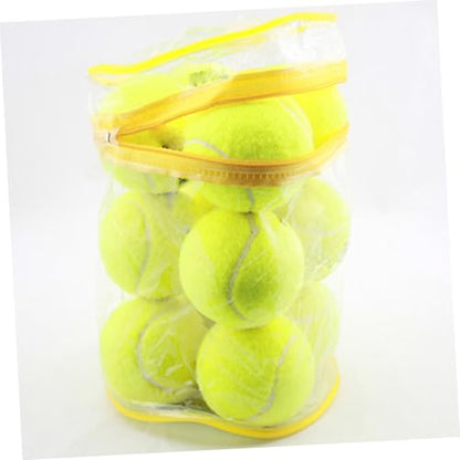 Happyyami 12pcs Pressureless Tennis Balls for Training and Practice Durable Felt for All Courts Tennis Machines and Outdoor Sports